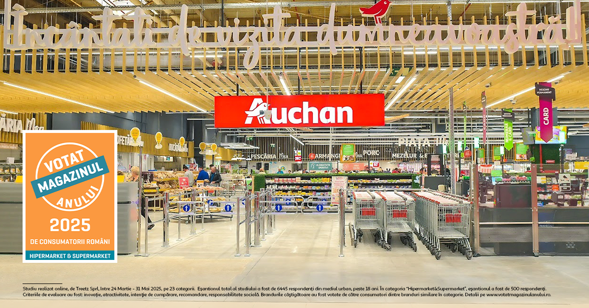 Auchan România, votat „Magazinul Anului 2025” în retailul autohton și ...